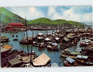 Postcard Famous Fishing Village Aberdeen Hong Kong