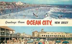 Beach Bathing Views Ocean City New Jersey Meyer Colorpicture Postcard 21-3595
