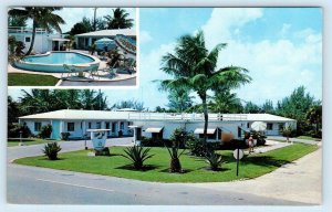 RIVIERA BEACH, Florida FL ~ Roadside Motel OCEAN SURF APARTMENTS 1960s Postcard