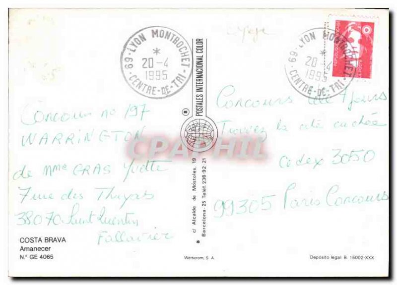 Modern Postcard Costa Brava Amanecer