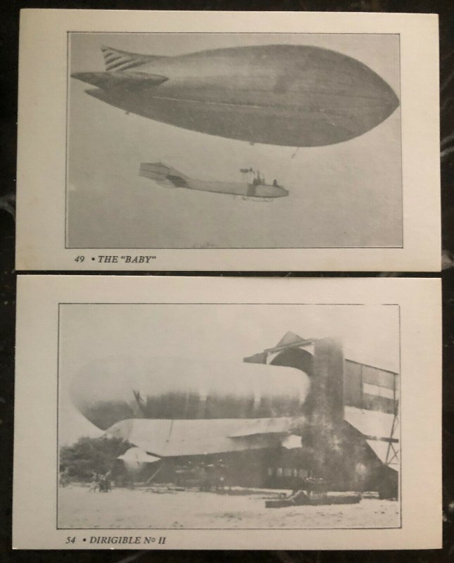 Scarce 12 Originals Mint British Dirigibles Airships RPPC Zeppelin Postcard Lot