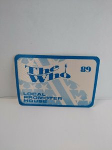 The Who Backstage Pass Original 1989 Kids Are Alright Classic Rock Tour Blue