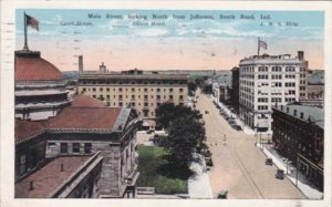 Indiana South Bend Main Street Looking NOrth From Jefferson 1928