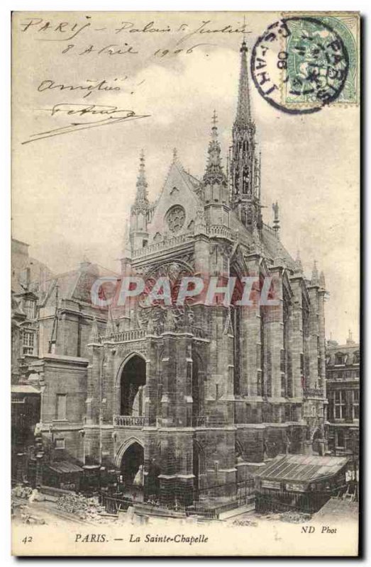 Old Postcard Paris La Sainte Chapelle