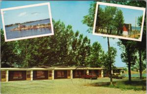 Marina Motel Ville de Laval Quebec QC Multiview Cleroux Vintage Postcard E24