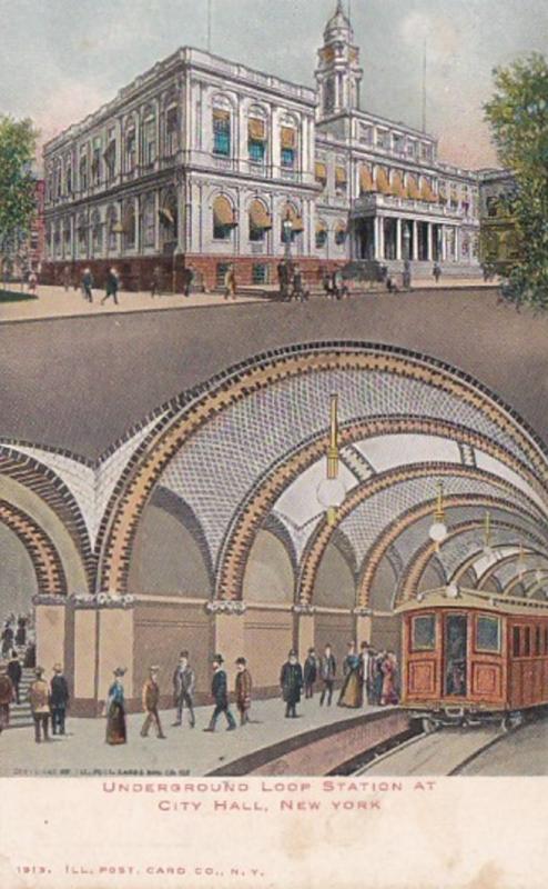 New York City Underground Loop Station At City Hall