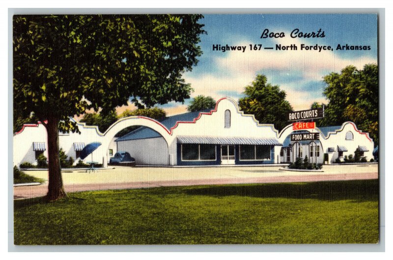 Boco Courts Highway 167 North Fordyce Arkansas Vintage Standard View Postcard 