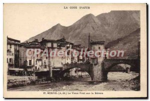 Postcard Old SOSPEL old bridge over the Bevera