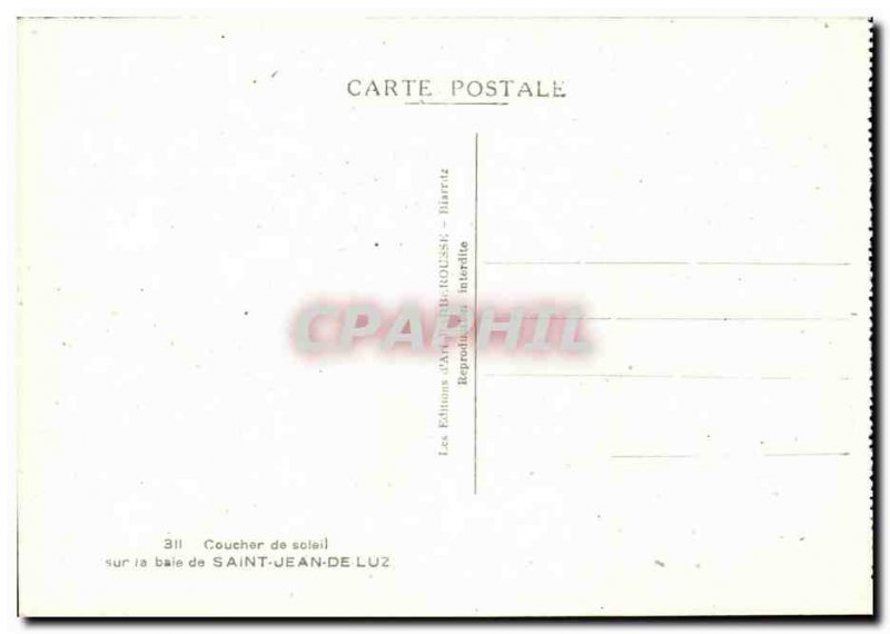 Saint Jean de Luz - Sunset - Old Postcard