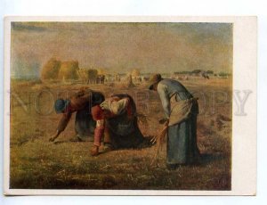 217784 FRANCE Jean Francois Millet ears gatherer old postcard