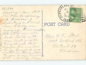 Linen black americana postcard ho4296