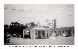 Maryland Motel & Cottages, Ocean City MD Vintage Postcard V46