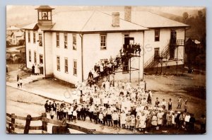 J87/ Amsterdam Ohio RPPC Postcard c10 Freter Bros School Students Jefferson 199