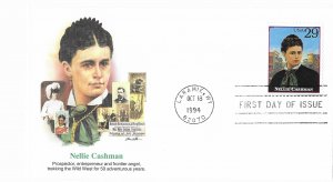 First Day Issue 1994 Cover Envelope 29 Cent Stamp Nellie Cashman Frontier Angel