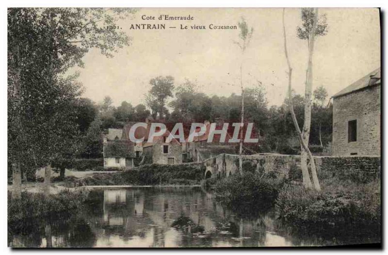 Old Postcard Antrain Old Couesnon The old bridge