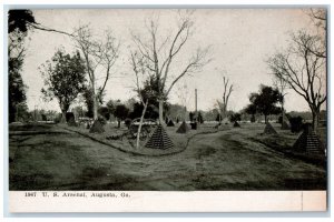 c1905 Cannon Balls U.S. Arsenal Augusta Georgia GA Antique Unposted Postcard 