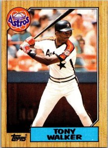 1987 Topps Baseball Card Tony Walker Houston Astros sk3372