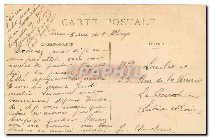 CARTE Postale Old Paris Luxembourg Garden