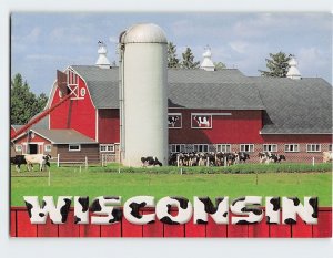 Postcard A Wisconsin dairy farm, Wisconsin