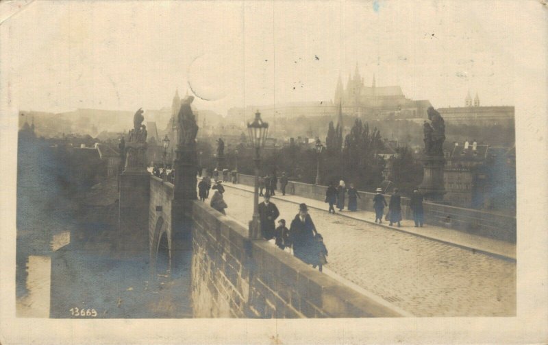 Czech Republic Prague Praha Most Karla IV RPPC 06.92