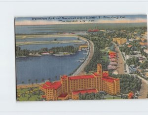 Postcard Waterfront Park and Downtown Hotel District, St. Petersburg, Florida