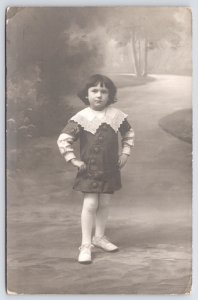 Paris~Nice~“Robert Densmore” English-Speaking Boy~Tunic~Hip Pose RPPC