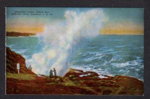 OR Vintage Depoe Bay Spouting Horn Oregon Postcard PC Carte Postale
