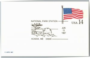 National Park Station Acadia ME c1987 U.S. Postal Service Postcard C68