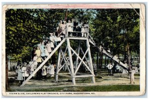 1924 Vivian Childrens Play Grounds City Park Hagerstown Maryland MD Postcard