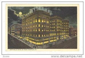 Monticello Hotel, by Night, Norfolk, Virginia, PU-1919