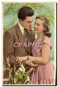 Postcard Old Bonne Fete Happy Woman