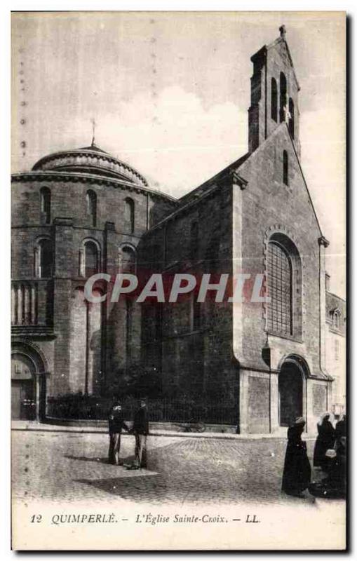 Old Postcard Quimperle L Eglise Sainte Croix