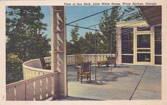 Georgia Warm Springs View Of Sun Deck Little Whie House 1961