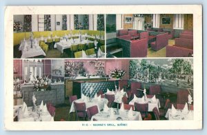 Quebec Canada Postcard George's Grill Restaurant Multiview 1966 Posted Vintage