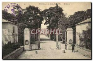 Old Postcard Chateau de Malmaison The Entree