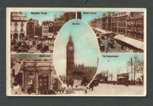 1933 Post Card England Five Scenes Of London