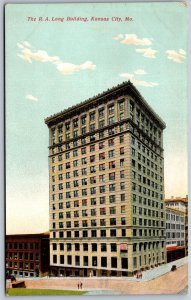 Vtg Kansas City Missouri MO R.A. Long Building 1910s View Old Postcard