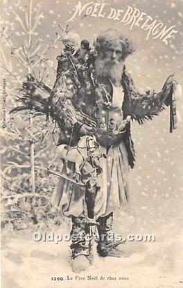 Santa Claus Christmas Real Photo 1908 very small crease left top corner