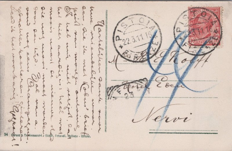 Italy Pistoia Palazzo Pretoria L'Esterno XIV Secolo Vintage Postcard C313