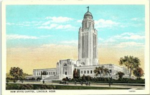 Vintage Lincoln Nebraska New State Capitol Unposted Postcard 13-21