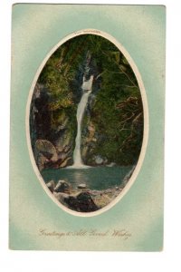 Greetings and All Good Wishes, Waterfall Scene