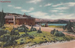 Postcard Echo Lake Lodge + Echo Lake Mount Evans Road CO Colorado