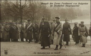 Visit of King Ferdinand to German Headquarters 1917 Used Real Photo Postcard