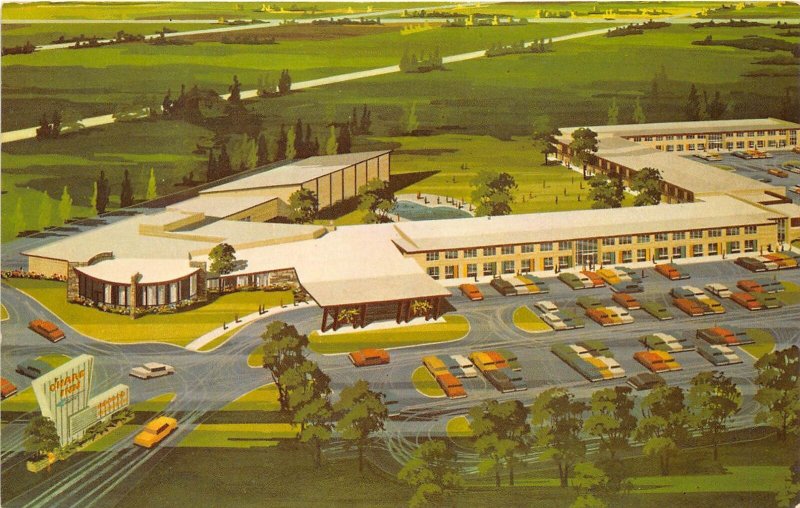 Des Plaines Illinois 1960s Postcard O'hare Airport Inn Motel Chicago