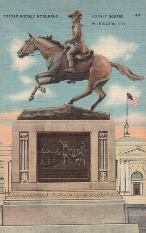 WILMINGTON , Delaware, 30-40s; Caesar Rodney Monument, Rodney Square