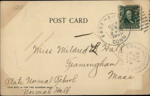 East Hampton CT Women in Row Boat c1905 Postcard