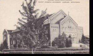 Michigan Adrian Walsh Hall Auditorium Saint Joseph Academy Artvue