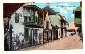 Charlotte Street St Augustine Florida Postcard Posted 1923