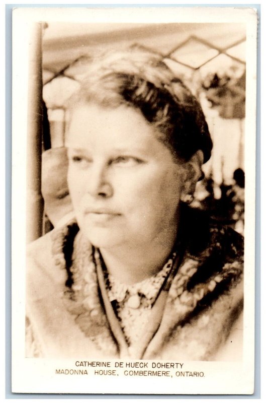 Gombermere Ontario Canada Postcard Catherine De Hueck Doherty c1940's RPPC Photo