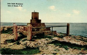 John Smith Monument Isles Shoals N.H. Vintage Divided Back Postcard UNP Tichnor 